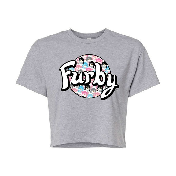 Furby - Furby Logo Circle - Junior's Cropped Tee