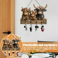 thumbnail image 7 of Highland Cow Ornaments Key Holder for Wall Mount 2D Animal Wooden Towel Key Hooks Coat Hanger with 4 Hooks Cow Wall Decorative Rack for Entryway Hallway Farmhouse, 7 of 7