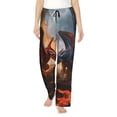 thumbnail image 1 of Daiia Lava Dragon Pattern Women's Sleep Pant with Pockets and Drawstring,Pajama Pants-Large, 1 of 6