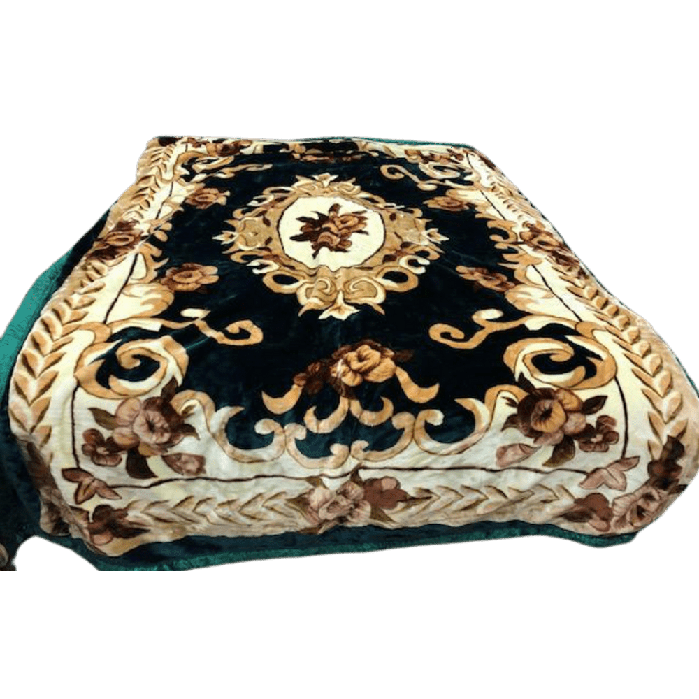 Weighted Heavy Korean Faux Mink Fleece Blanket 2 Ply Reversible Silky