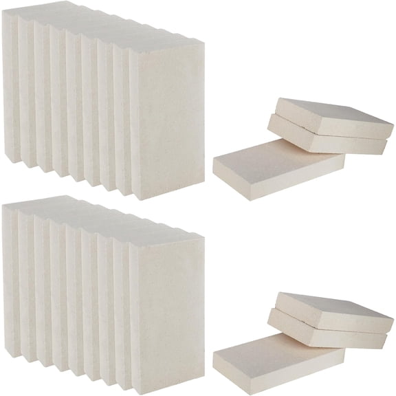 24 Pcs Insulating Fire Bricks - 2500F Rated - 1.25" x 4.5" x 9" - Forge Bricks - Fire Bricks for Fireplace