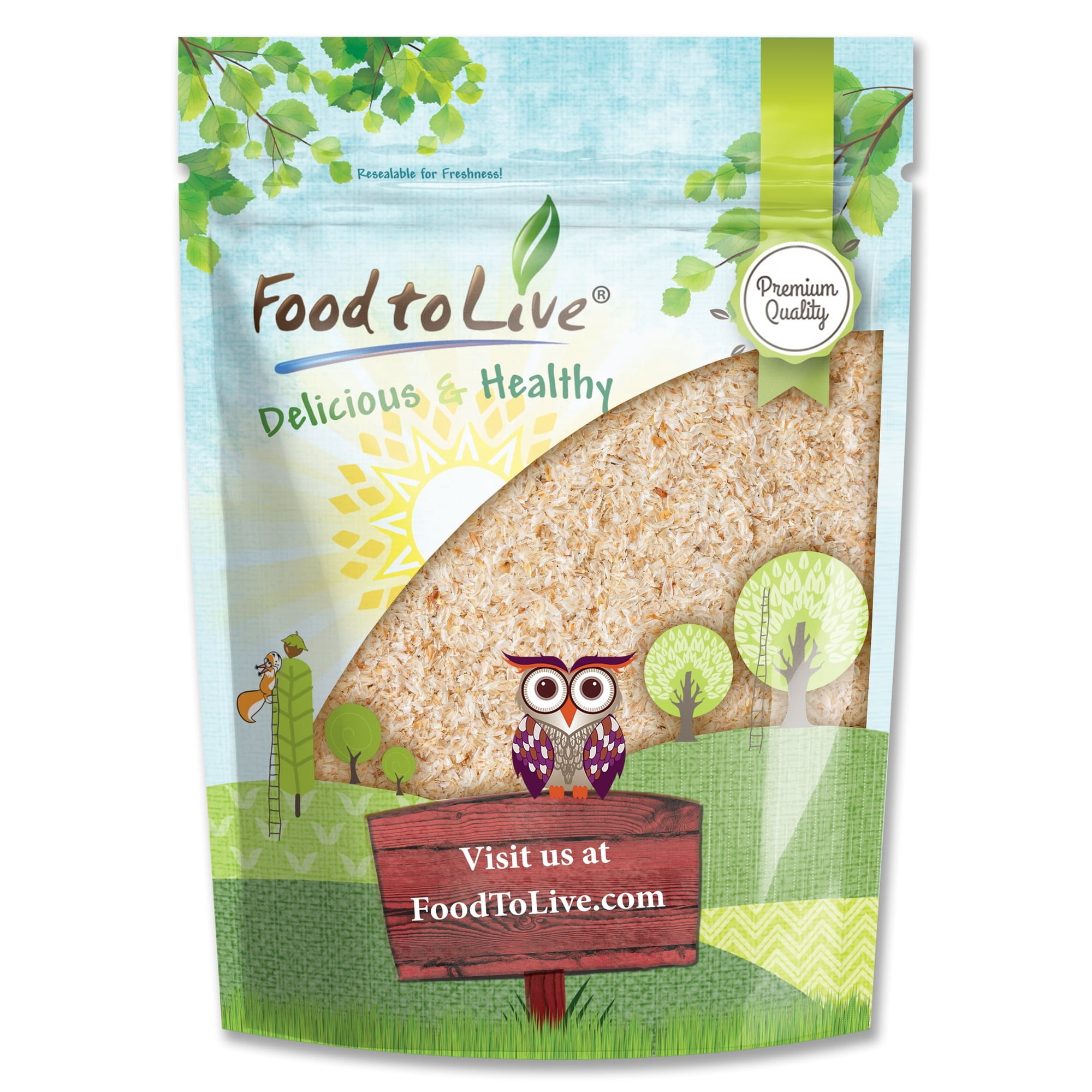 Psyllium Husks, Whole, 0.75 Pounds — Kosher, Raw, Vegan — by Food to Live