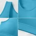 thumbnail image 5 of YWDJ Comfort Bras for Women Pullover Lounge Bras Wireless Sleep Bras Wide Strap Full Coverage Comfy Bras Push up Low Support Racerback Sports Bras Padded Workout Bras Comfy Wrap Solid Bras Blue XL, 5 of 9