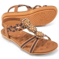 thumbnail image 6 of Ablanczoom Womens Sandals Rhinestone Flower Summer Flat Sandals for Women Dress Shoes, 6 of 6