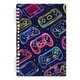 thumbnail image 2 of Gaming Machines Multicoloured Ring Binder Notebook Journey Note Diary College Ruled Spiral Notebook Study Loose Leaf Paper A5 60 Pages, 2 of 8