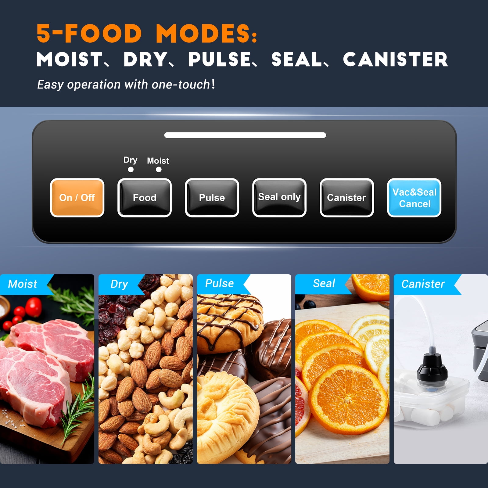 Inkbird Cordless Vacuum Sealer Machine Vacuum Sealers with Bag Cutter,90Kpa