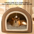 thumbnail image 4 of Blasgw Dog Bed House 2 Ways To Use Indoor Dog House For Cats And Small Dogs With Mat Removable And Washable Cover House And Non-Slip Bottom Brown, 4 of 7