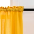 thumbnail image 6 of Yellow Tier Curtains Over Sink Kitchen Privacy Linen Textured 16 inch Length Cafe Curtains Short Caravan Bathroom Small Basement Window Curtain Mini 2 Panels Rod Pocket, 6 of 12