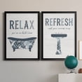 thumbnail image 6 of 2 Piece Set Palm Bath I Premium Framed Canvas - Ready to Hang - 26.5 x 36.5 Each - Gold Frame, 6 of 8
