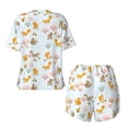 thumbnail image 5 of Naloa Squirrel In The Forest Women's Short-Sleeved Pajama Set, Loungewear, Summer pajamas, Breathable Cozy - X-Large, 5 of 9