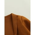 thumbnail image 4 of 1-7Y Baby Girls Coat For Fall Spring Long Sleeve Open Front Lapel Cardigan With Pockets Kids Outwear, 4 of 6