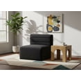 thumbnail image 2 of Meridian Furniture Quincy Black Velvet Modular Armless Chair, 2 of 27