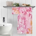 thumbnail image 5 of Colorful Leaves and Flowers Soft Cotton Towel Sets 2 Piece, 1 Bath Towel 1 Hand Towel Quick Dry Highly Absorbent Bath Towels Washcloths for Bathroom, Gym, Hotel, and Spa, 5 of 7