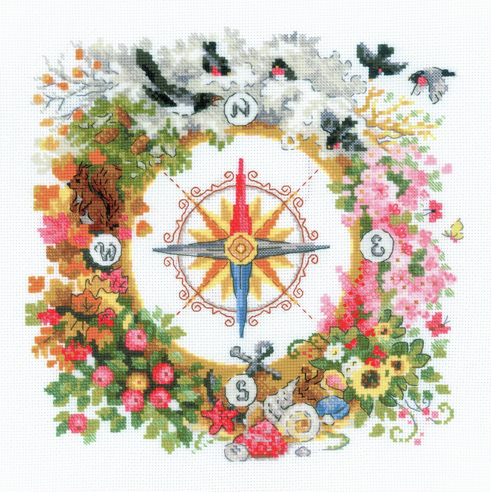 RIOLIS Counted Cross Stitch Kit 11.75"X11.75"-Compass (14 Count