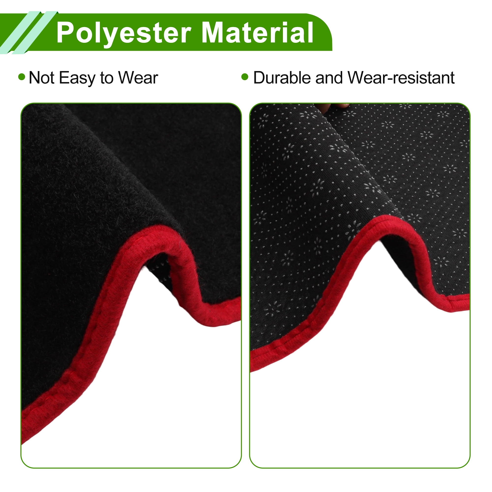 Unique Bargains Dash Cover for Ford Maverick 2022-2025 No Hud Dashboard Cover Car Interior Anti-Slip/Anti Dust Polyester Black with Red Edge 1 pcs