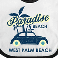 thumbnail image 4 of Inktastic Paradise Beach in West Palm Beach with Palm Trees and Car Boys or Girls Baby Bib, 4 of 4