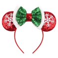 thumbnail image 1 of LSHDXD Diadema con Orejas de ratón navideñas, Diadema con Aro para el Cabello, Cintas para el Cabello con Copo de Nieve y Purpurina para Suministros para la Fiesta de Navidad, Vestido de Princesa Rosa, 1 of 5