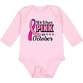 thumbnail image 3 of Inktastic Breast Cancer Awareness We Wear Pink in October Girls Long Sleeve Baby Bodysuit, 3 of 5