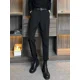 thumbnail image 5 of Pantalones de sastrería social para hombre, pantalones de traje de hombre negros ajustados con rayas, ropa de negocios de alta calidad para primavera, oferta de ropa de trabajo, 5 of 5
