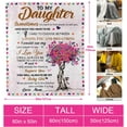 thumbnail image 6 of Daughter Gift from Mom, Daughter Gifts Blanket, Happy Birthday Gifts for Daughter Adult, to My Daughter Blanket Gift, Best Graduation Gifts Ideas for Daughter Unique Throw Blanket 50x60, 6 of 6