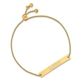 thumbnail image 2 of Women's LSU Tigers Sterling Silver Gold-Plated Adjustable Bar Bracelet, 2 of 2