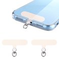 thumbnail image 1 of Uxcell 2 Pack 360°Rotating Phone Lanyard Tab Ultra-Thin No-Adhesive Phone Tether Patch Smartphone Case Universal Adapter Case for Travel Daily Use (Dial Plate Plateado, Parche Beige), 1 of 7