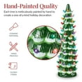 thumbnail image 3 of Best Choice Products Ceramic Christmas Tree, 21in Hand-Painted Holiday Decor w/Multicolor LED Lights  Frosted Green, 3 of 8