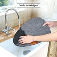 thumbnail image 4 of Juego de 6 manteles individuales de fieltro lavables, manteles individuales redondos, resistentes al calor, antideslizantes, con posavasos, juego de cubiertos para cocina, mesa de comedor, antracita, 4 of 7