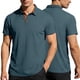thumbnail image 1 of Ceisia Men's Slim Fit Short Sleeve Polo Shirt Herringbone Texture Color-Blocked Henley Collar Spring Summer Shirt Gift, 1 of 5