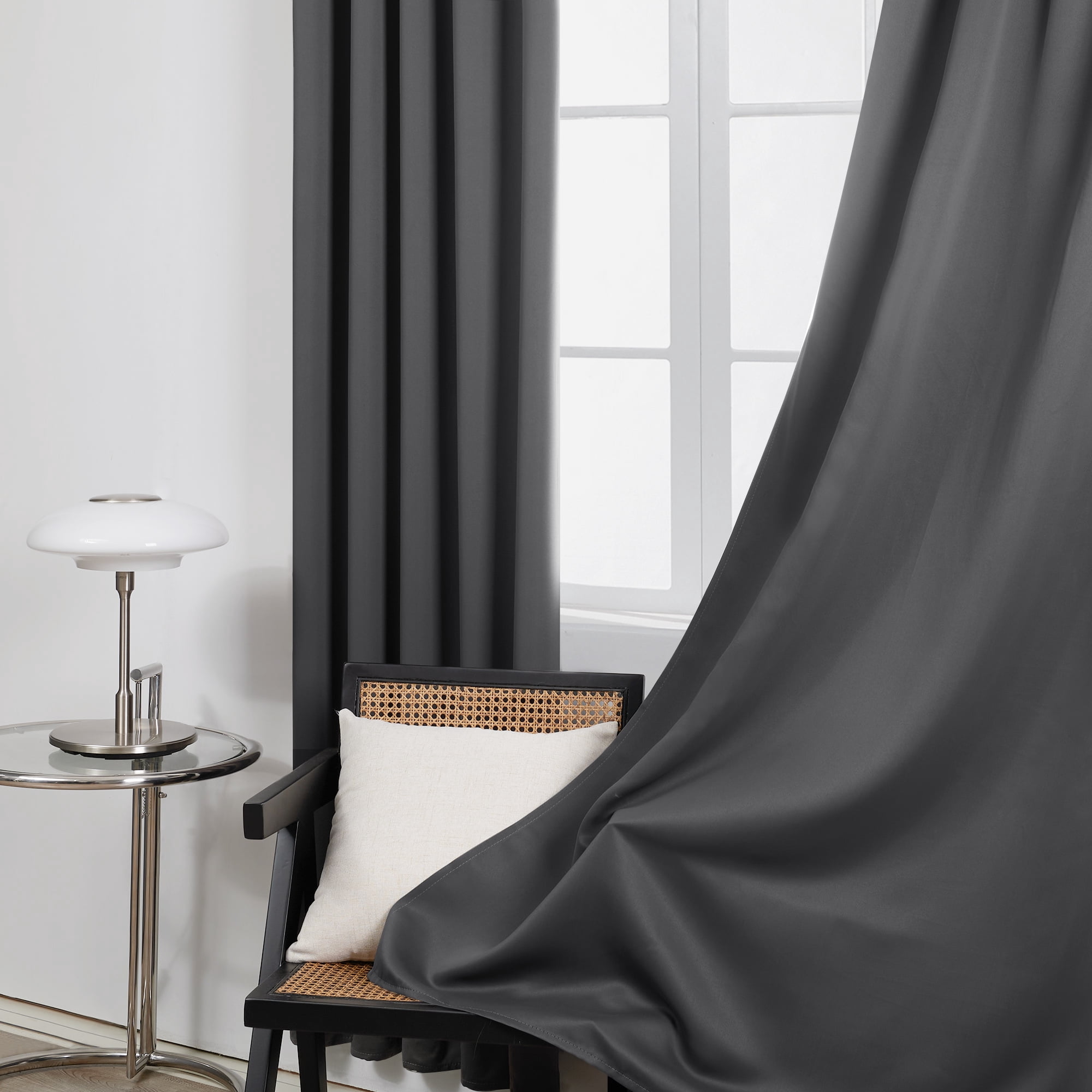 KANEPE Farmhouse Laundry Room Curtains – 'Wash Dry Fold Repeat' Rustic Plank Design | Thermal Insulated Rod Pocket Drapes