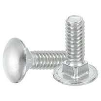 Uxcell 20Pack 1/4"-20x1-1/4" Stainless Steel Carriage Bolts Round Head Square Neck, Silver
