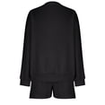thumbnail image 4 of Shorts and Sweatshirt Set for Women Two Piece Short Set for Women Comfy Matching Sets Women College Outfits for Women Camping Outfits Sweatsets Women 2 Piece Outfit，Black，M, 4 of 5