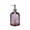 Purple, variant on Wave Pattern Glass Liquid Soap Dispenser Bottle With Press Pump, Refillable Container For Hand Soap Shampoo Or Body Wash, Durable Thick Glass, Stylish Bathroom Or Kitchen Decor