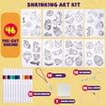 thumbnail image 3 of Art Kit Yrinfay de plástico retráctil con forma de unicornio, con 46 dijes y 12 rotuladores, 3 of 8