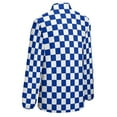 thumbnail image 5 of Kentucky Checkerboard Blue And White Long Sleeve Blouse Woman Streetwear Casual Shirts Summer Oversize Woman Streetwear Clothing Birthday Present, 5 of 7