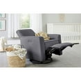 thumbnail image 2 of Maklaine Contemporary Fabric Swivel Glider and Recliner in Stone, 2 of 3
