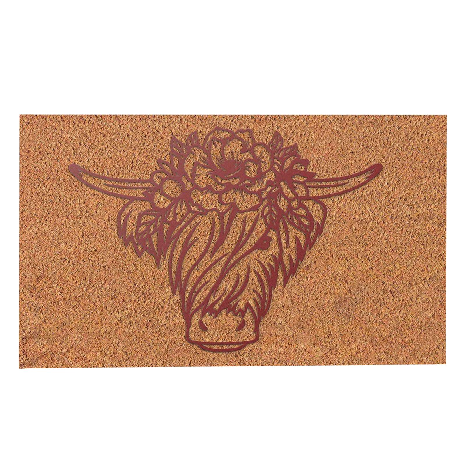 Cute Door Mats 15.75 X 23.62 Inch Cute Animal Highland Cow Front Door
