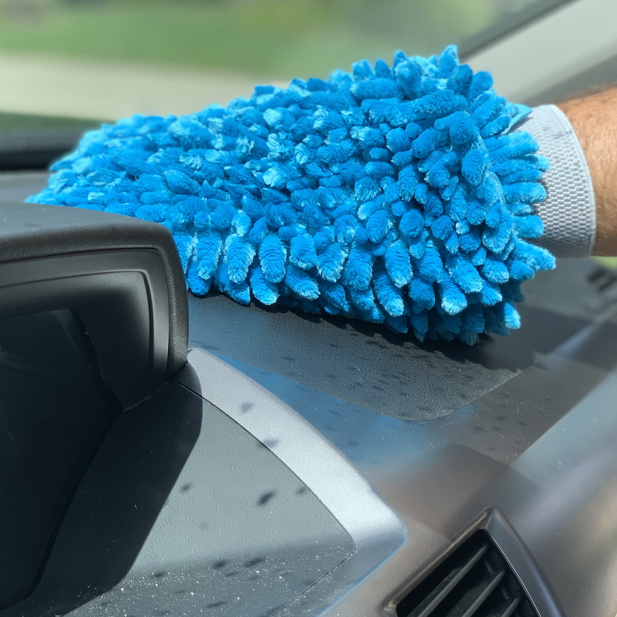 [Zero Cuff] Microfiber Wash Mitt (7 in. x 9 in.) 1pack (Blue)