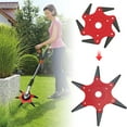 EEEkit Universal 6 Teeth Steel Trimmer Head, Red, Weed Eater Cutting Kit