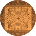 thumbnail image 1 of Ahgly Company Indoor Round Oriental Orange Industrial Area Rugs, 3' Round, 1 of 4