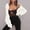 White A, variant on Idoravan cardigan sweaters for women 50% off Clear Ladies Sexy Solid Color Super Short Long Sleeve Sweater Jacket Coffee M