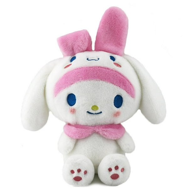 Figuras de acción de My Melody para niños, perro con soporte de juguetes de peluche Kuromi, bonito juguete de postura de pie, regalo de cumpleaños, Kawaii, Cinnamoroll Purin, 15cm Fivean unisex