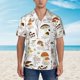thumbnail image 2 of Fotbe Mushrooms And Butterflies Camisa Hawaiana para Hombre Unisex – Camisa Casual de Verano con Botones de Manga Corta de Algodón y Lino,XX-Large, 2 of 7