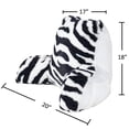 thumbnail image 3 of Home Soft Things DO-IT-YOURSELF Zebra Faux Fur Bedrest Pillow Backrest Pillow, Medium Size 20" x 18" x 17", 3 of 7