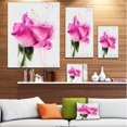 thumbnail image 3 of Beautiful Pink Rose Watercolor - Floral Canvas Art Print, 3 of 4