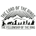 thumbnail image 2 of Junior's The Lord of the Rings Fellowship of the Ring Mountain Silhouettes  Graphic Tee White Medium, 2 of 3