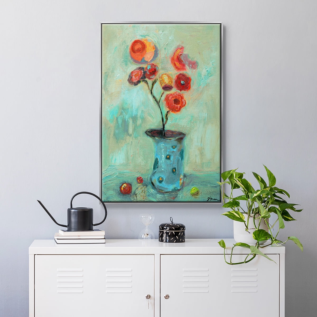 Orange Pop Framed Premium Gallery Wrapped Canvas - Ready to Hang