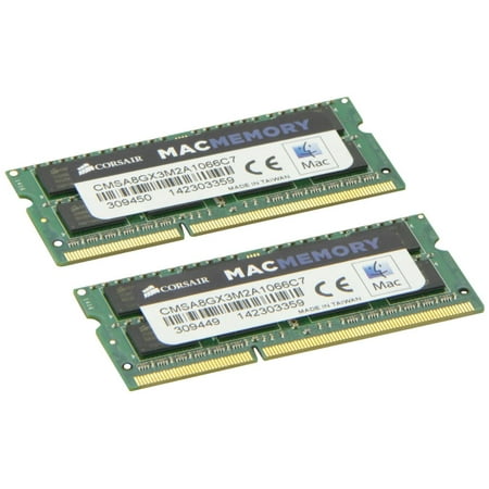 - Corsair Mac Memory 8GB (2x4GB) DDR3 204-Pin SoDIMM Memory Kit