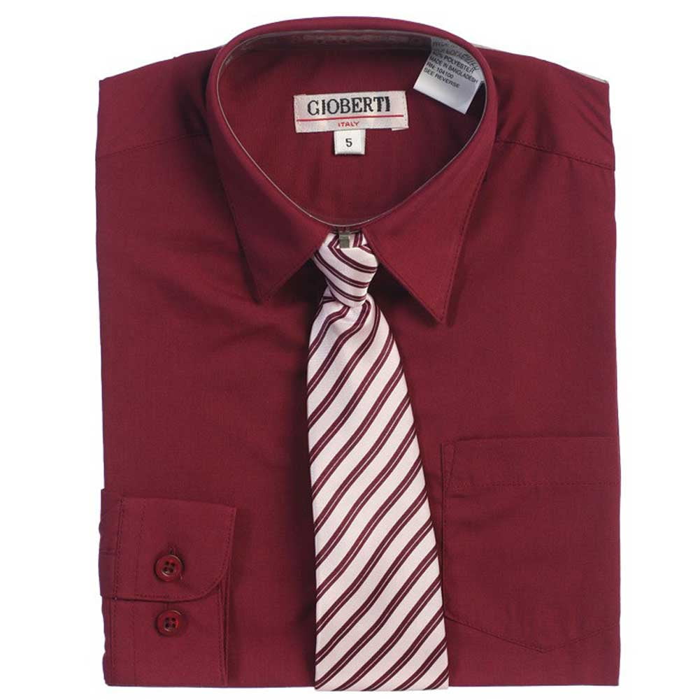 boys red dress shirts