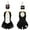 Black, variant on TiaoBug Kids Girls Flag Raiser Honour Guard Uniform 2Pcs Set Sleeveless Cutout Back Leotard with Feather Hat Halloween Costume Black 10